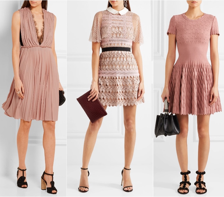 chaussure avec robe rose
