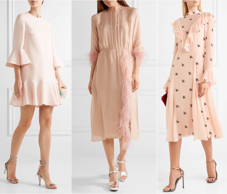 chaussure avec robe rose