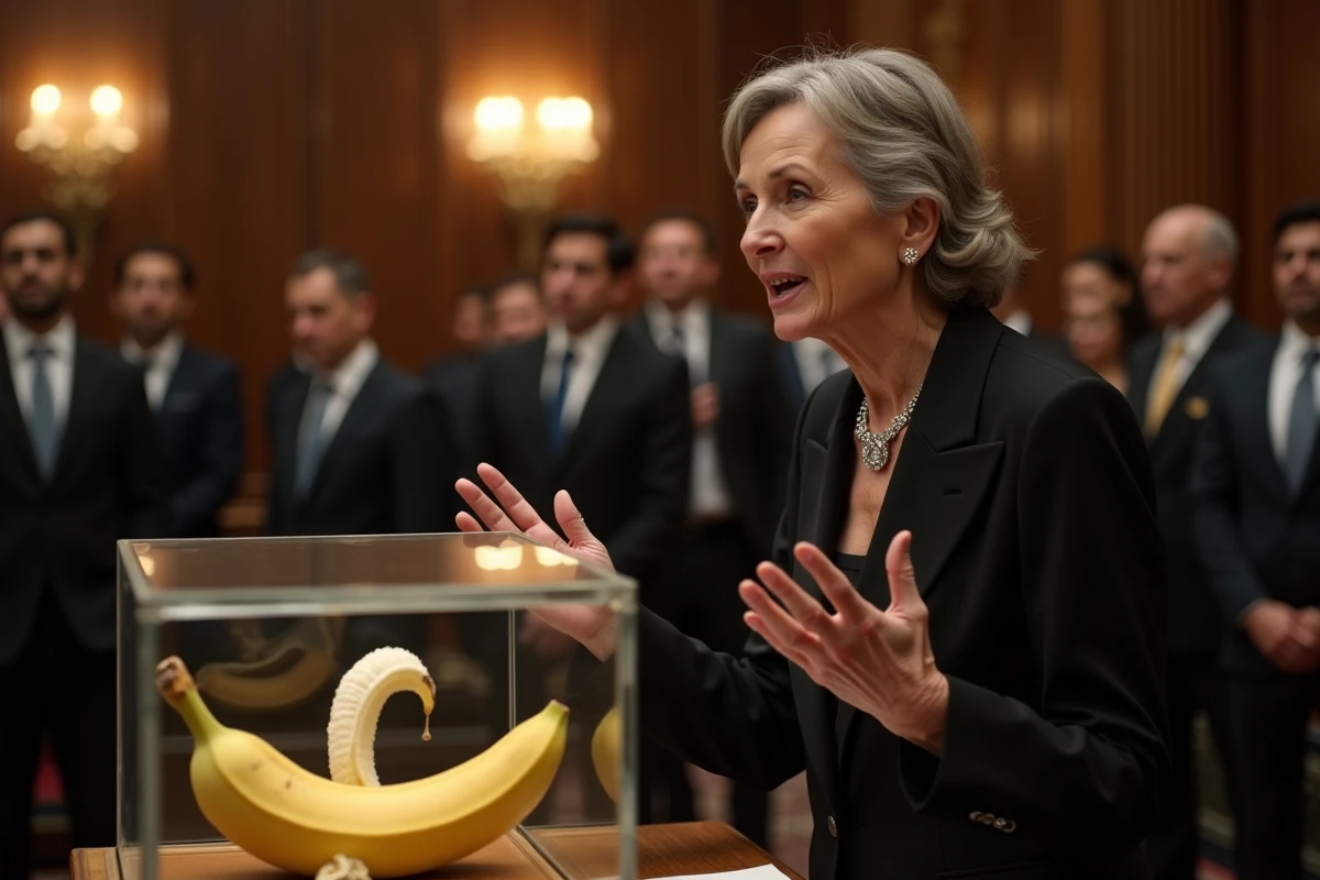 Femme élégante lors d