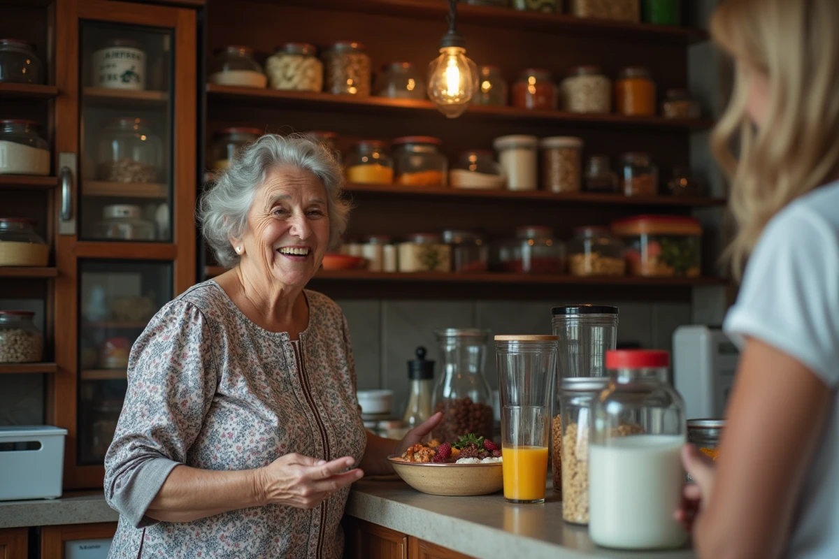 Femme portugaise âgée dans une épicerie locale