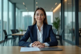 Siège social d'une société dans un centre d'affaires moderne