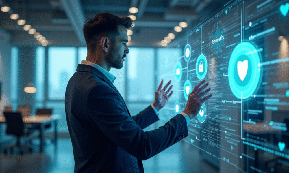 Professionnel informatique interactant avec un cadre de cybersécurité